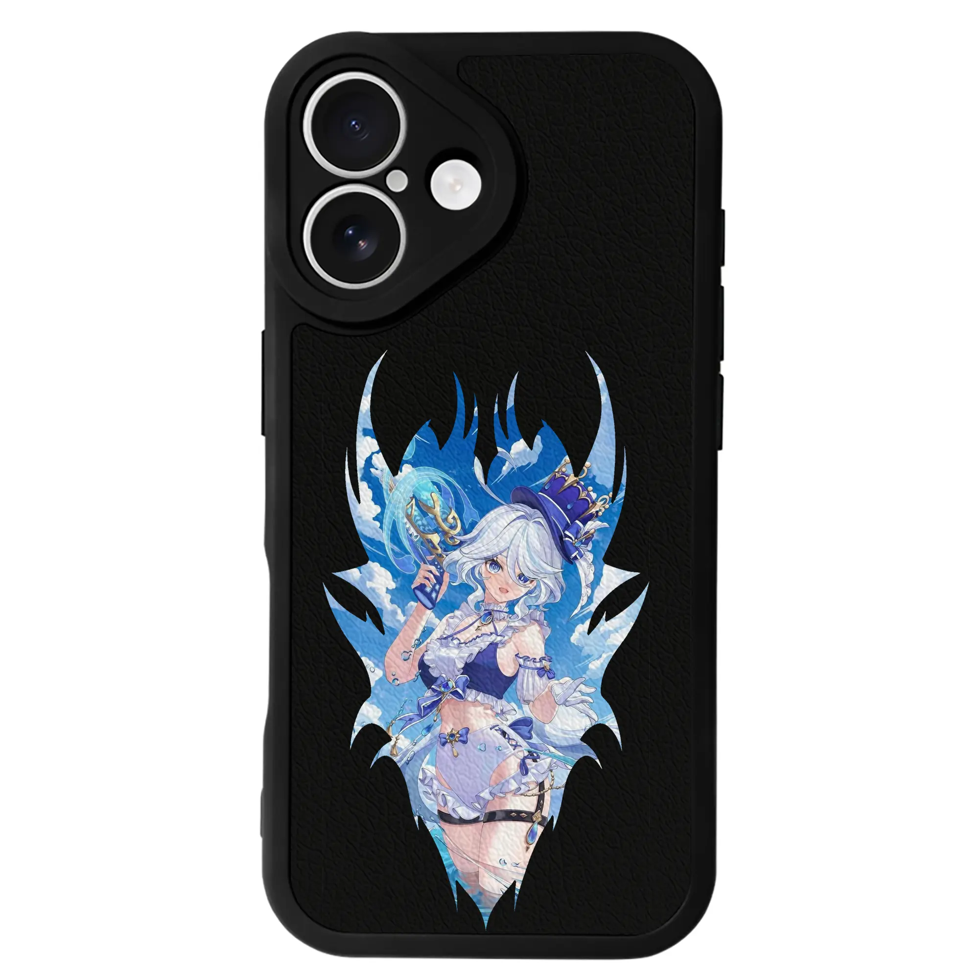 原 神 グッズ フリーナ - IPhone 16シリーズ対応 ・ シリコンスマホケース ・ レザー調 ・ 高精度フィット ・ 耐衝撃 ・ ワイヤレス充電対応 ・ 精密カット